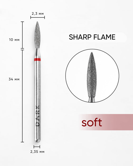 DARK Drill Bit Sharp Flame 2.3x10 mm (Red)