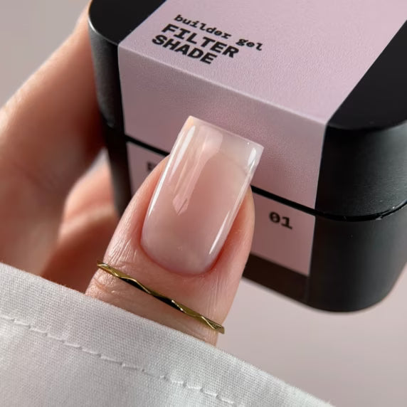 BIBLIOTEKA Builder Gel № 01 Shade FILTER – Cool Pink-Beige, 15 ml