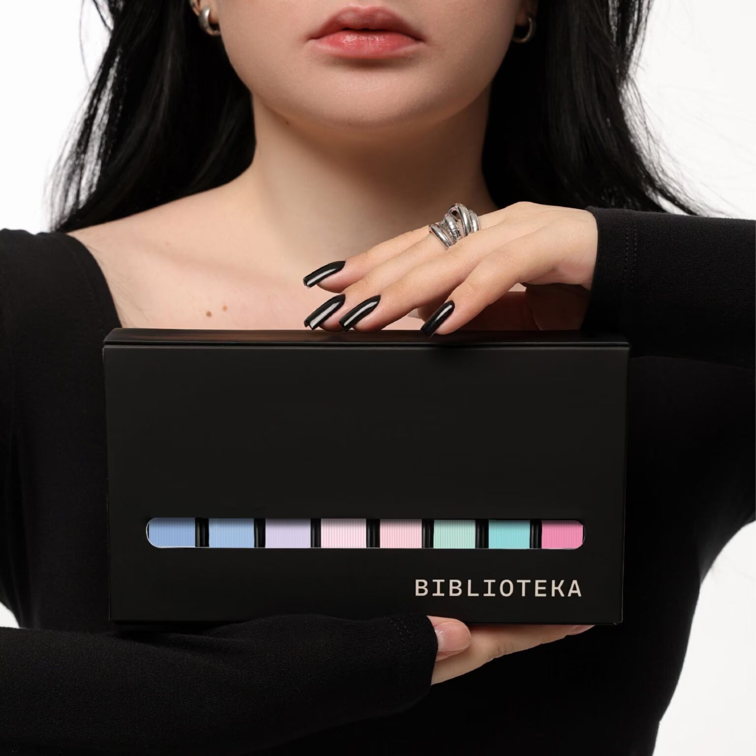 BIBLIOTEKA, collection of gel polishes COOL AIR No. 71-78,  8 pcs.