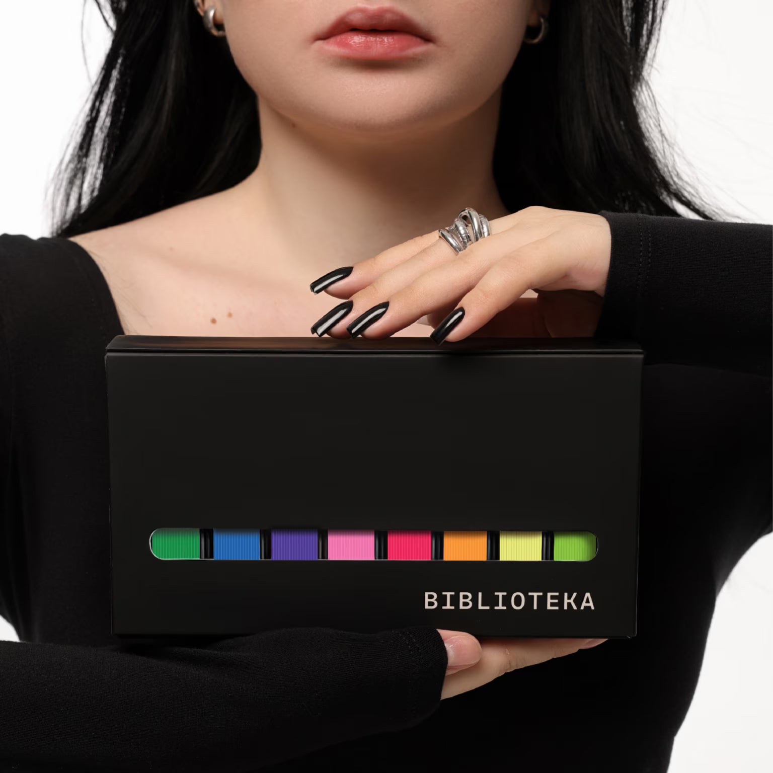 BIBLIOTEKA, gel polish collection FULL VOLUME, neon colors, 8 pcs