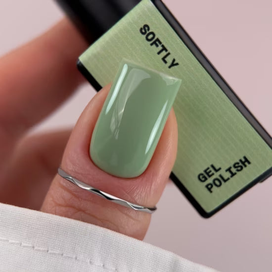 BIBLIOTEKA Gel Polish No. 60 Softly – Grey-Green, 10 m