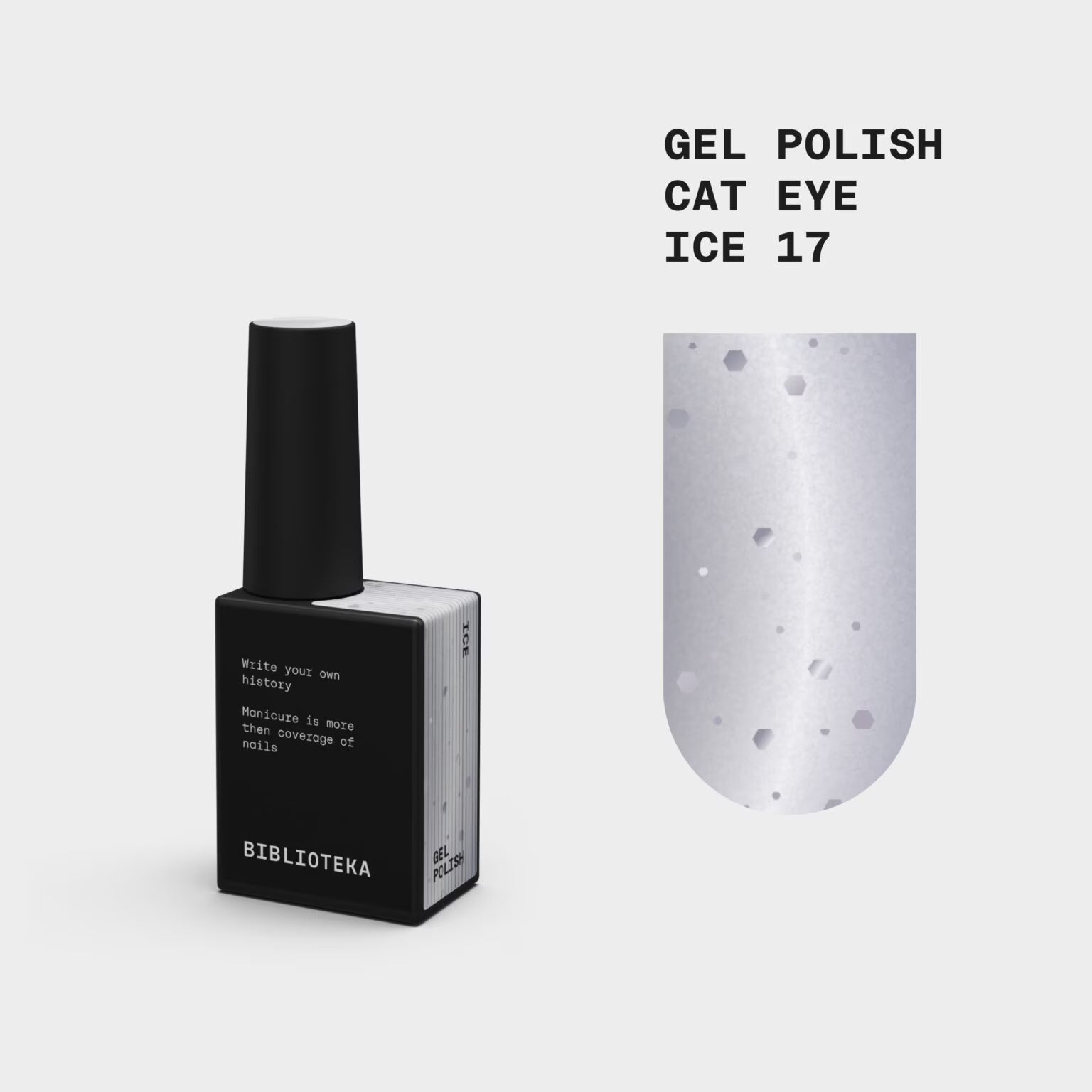 BIBLIOTEKA Cat Eye Gel Polish № 17 Ice – cool white, 10 ml