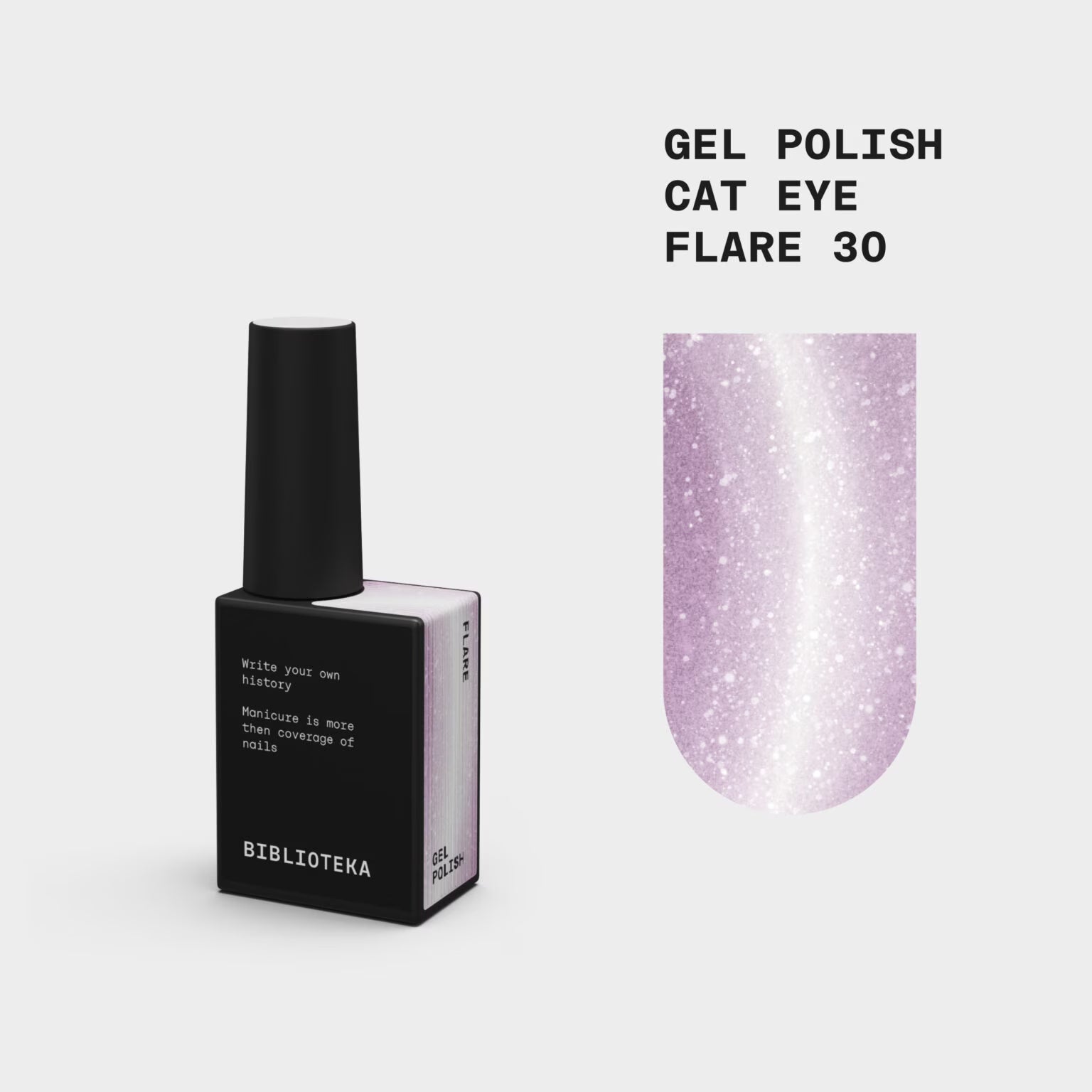BIBLIOTEKA Cat Eye Gel Polish № 30 Flare – rich pink-purple, 10 ml