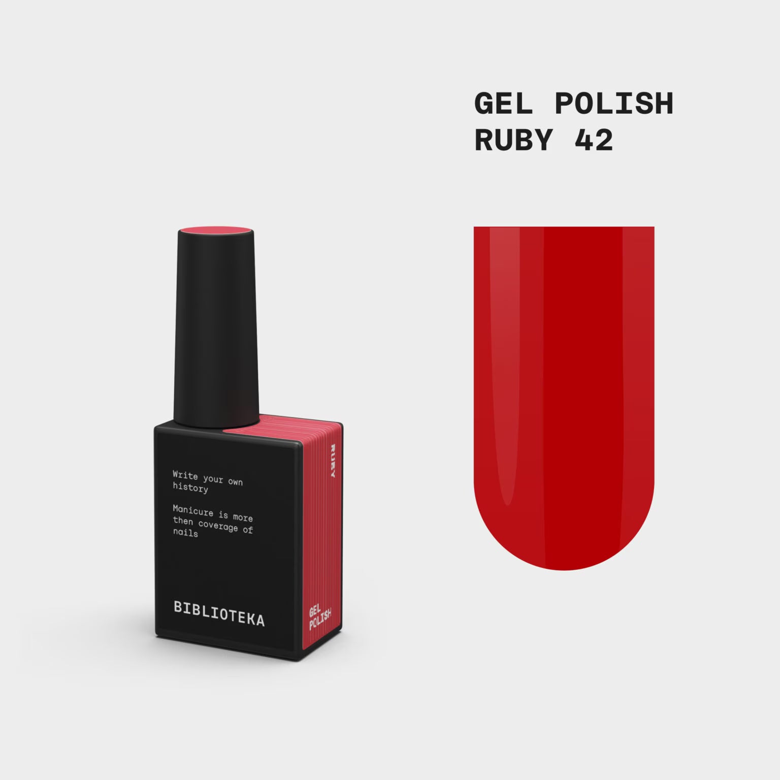 BIBLIOTEKA Gel Polish № 42 Ruby – Deep Classic Red, 10 ml