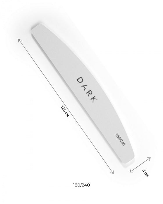 DARK set of files - half circle, 25 pcs (180/240 grit)