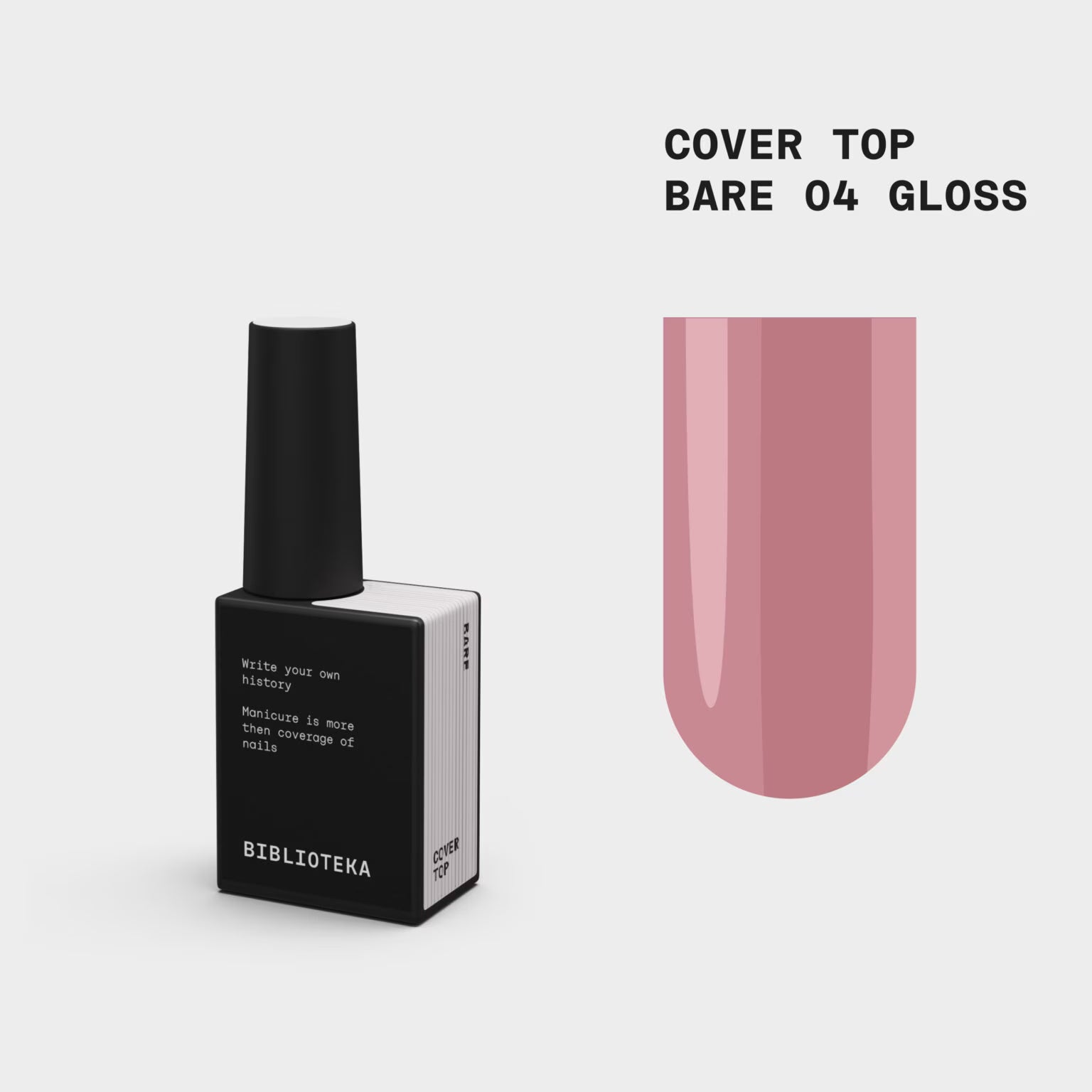 BIBLIOTEKA Gloss Cover TOP 04 Bare - Natural, 10ml