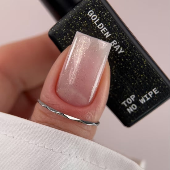 BIBLIOTEKA No-Wipe Top Coat with UV Filter Golden Ray, 10 ml